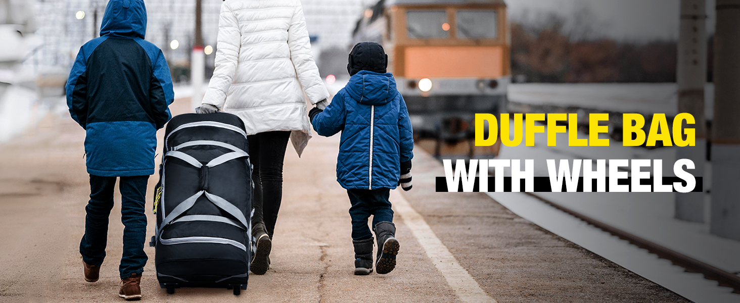 Rolling Duffle Bag with Wheels