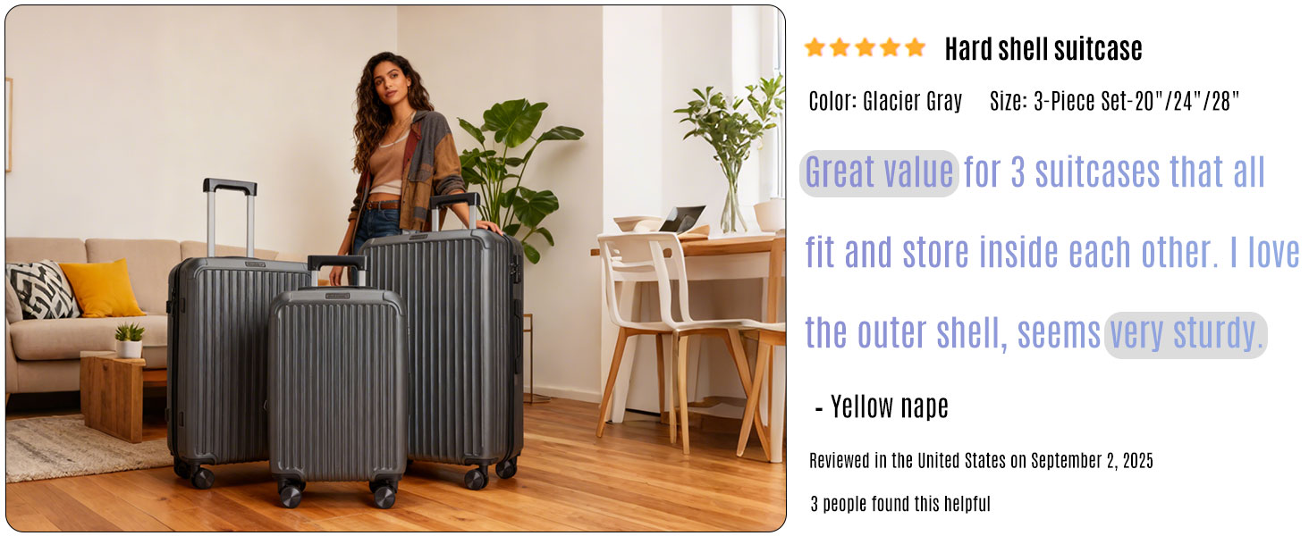 luggage set 3pcs