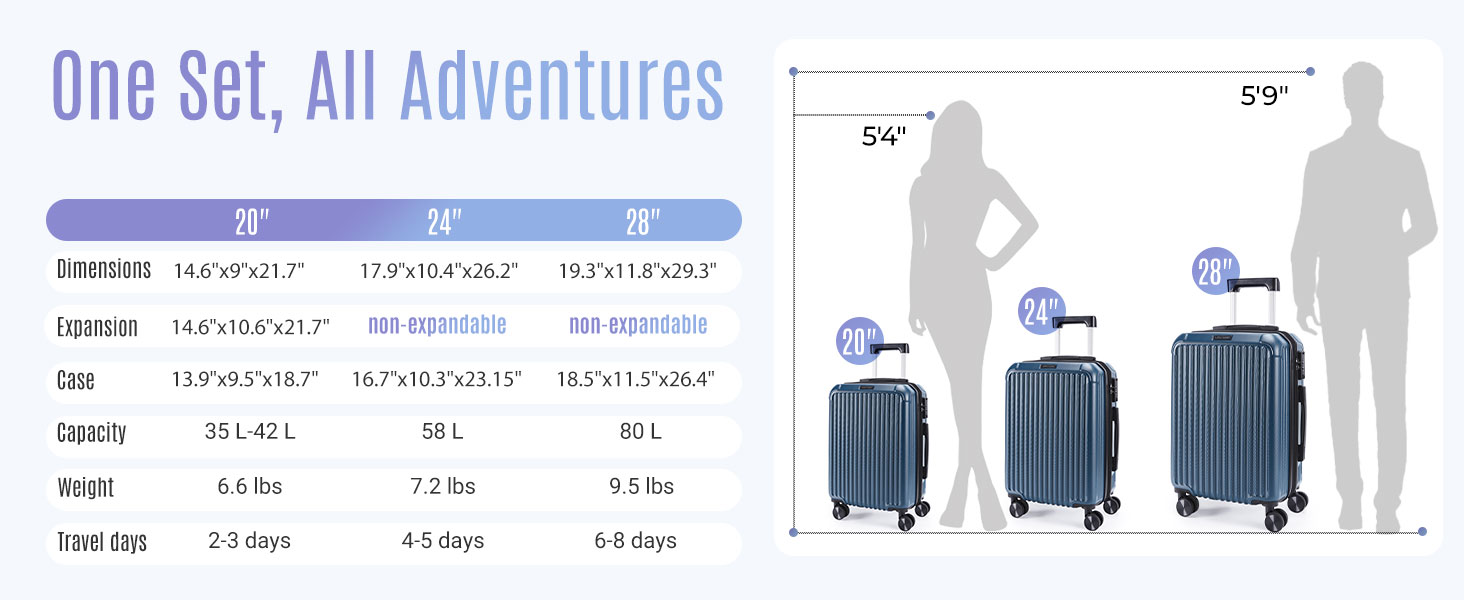 travel luggage set