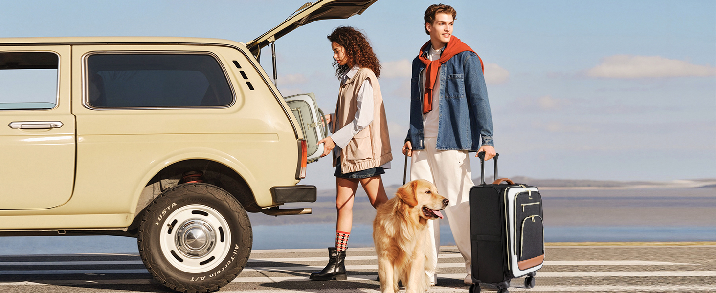 LOVEVOOK Carry On Luggage 22x14x9 Airline Approved, 22 Inch Suitcases Wheels Carry on Suitcase