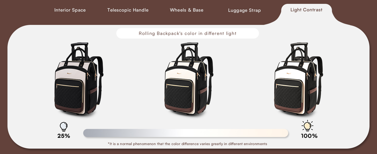 rolling backpack for women for work