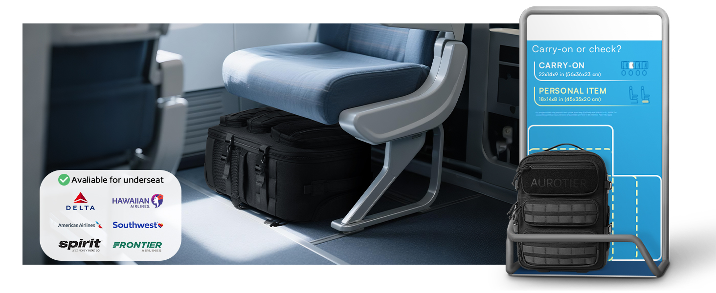 wheeled backpack underseat