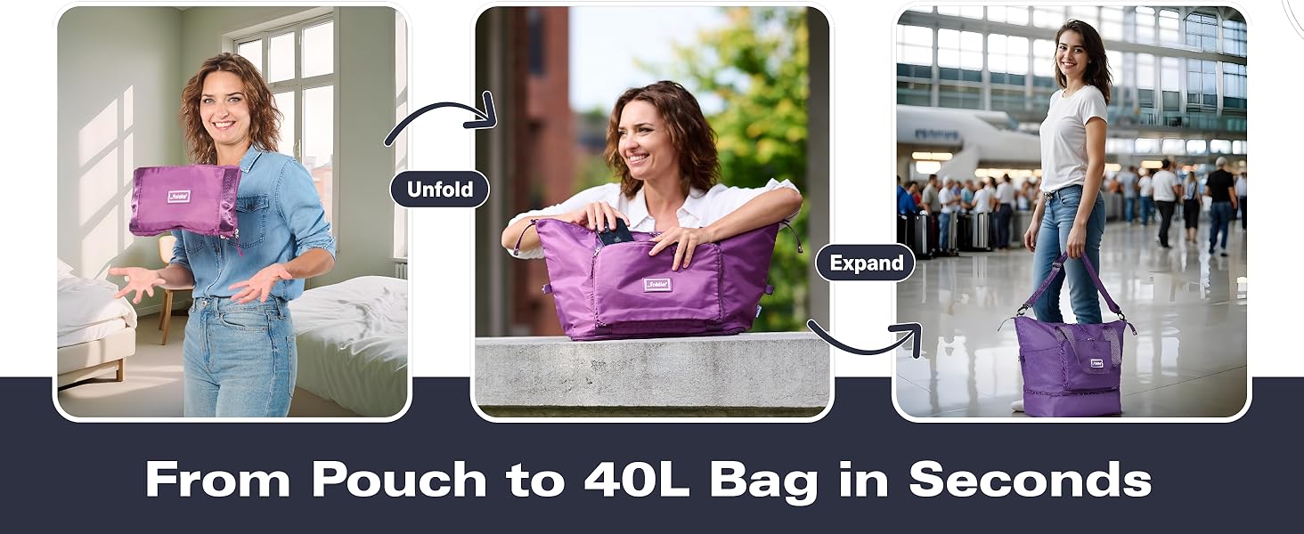 The Foldie Foldable Travel Bag