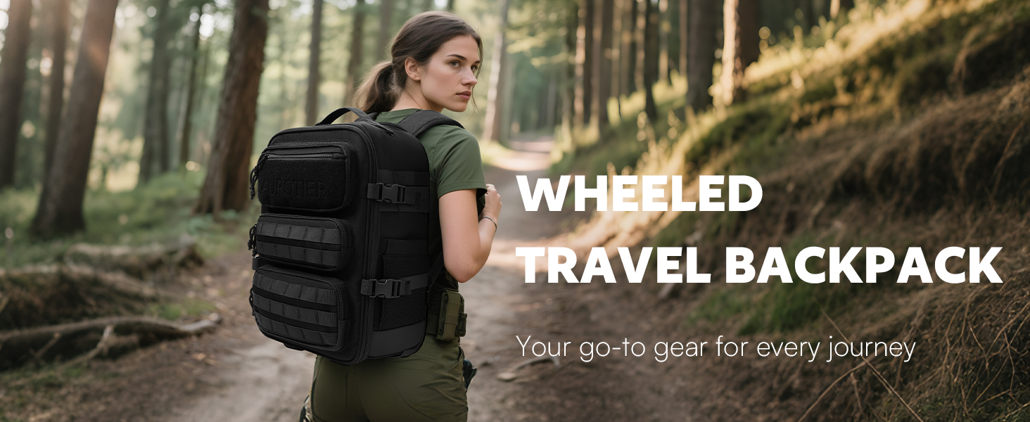 wheeled travel backpack