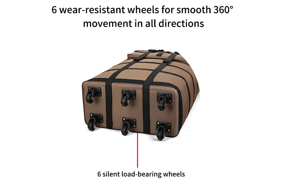 6 wear - resistant wheels