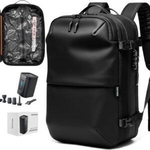 BlackVoyage Vortex Vacuum Seal Travel Backpack 60L Expandable Air Compression System Water Resistant TSA Lock Carry-On Suitcase Luggage Black AERO - Vacuum Pump Included