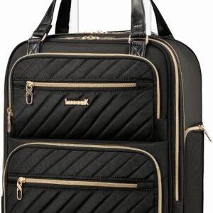 LUGGEX Underseat Carry On Luggage with Wheels, UDK Stylish Lightweight Under Seat Luggage, Soft Sided Personal Item Suitcase for Short Trip (UX-Core, Black, 16 Inch)