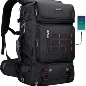 WITZMAN Carry on Travel Backpack for Men Women Airline Approved Convertible Nylon Duffle Backpack Luggage Bag (B682 Black)