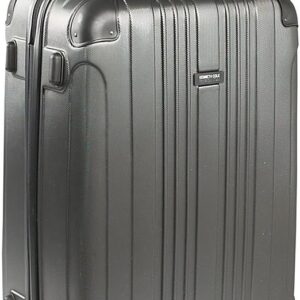 Kenneth Cole REACTION Out of Bounds Lightweight Hardshell 4-Wheel Spinner Luggage, Charcoal, 28-Inch Checked