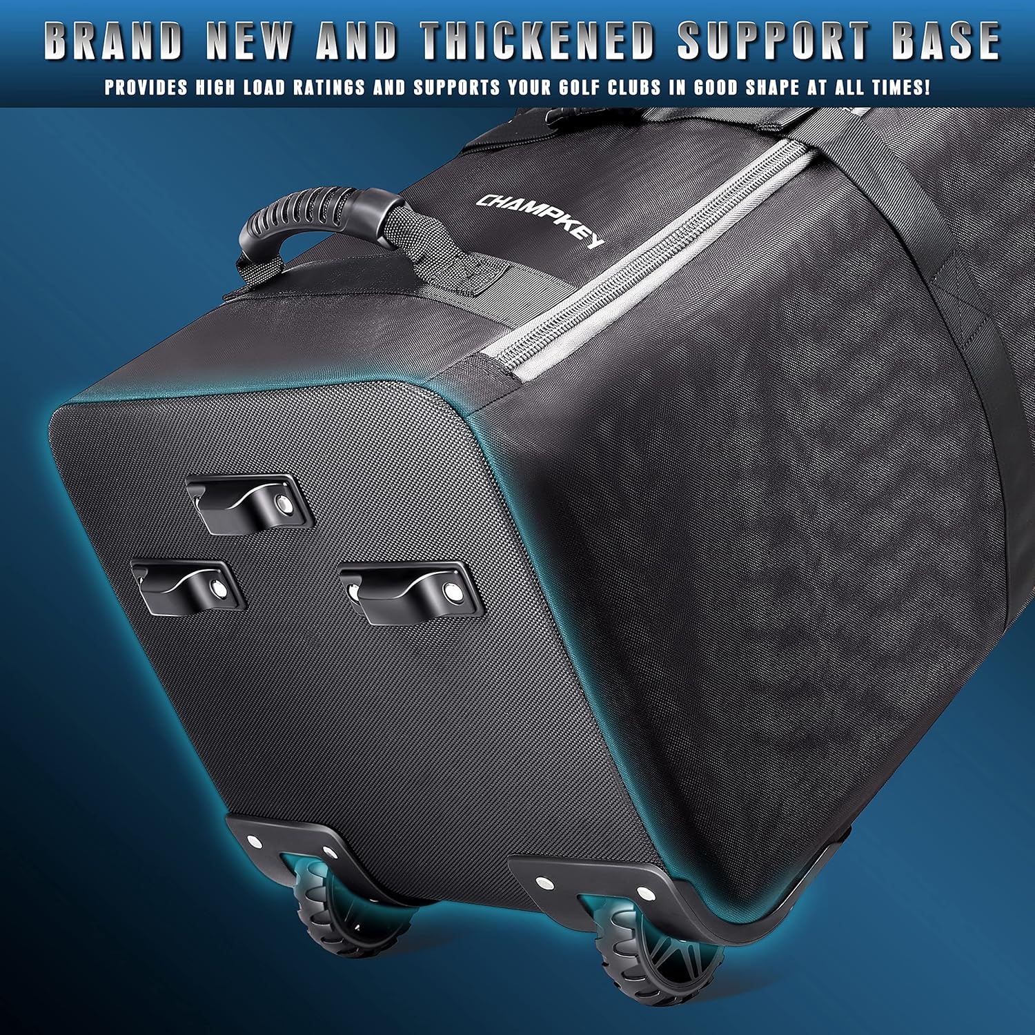 CHAMPKEY Premium Soft-Padded Golf Travel Bags for Airlines - Travel Golf Gags for Airlines with Premium Oxford Fabric and Oversized Wheels - Image 6
